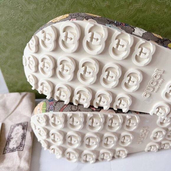 Gucci x Pikarar Kawaii Supreme Interlocking GG Platform Rubber Slide EU 36 *Auth - Picture 11 of 14